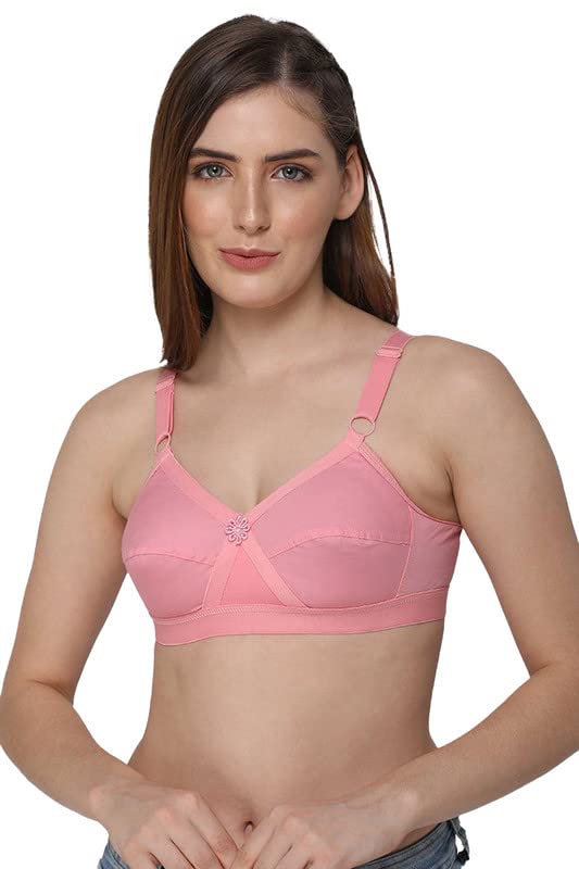 intimacy lingerie Women's Cotton Brassiere | Non-Padded | Non-Wired | Full Coverage | High Coverage | Super Support,with Super Closure Cleavage Regular Bra | 1 Piece |Full Figure Style-picture-9