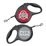 Custom Team Retractable Dog Leash Personalized w/Your Pet's Name (Ohio State Buckeyes)