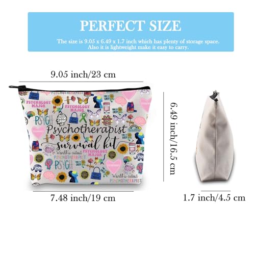 JTOUK Psychotherapist Gift Mental Health Therapist Makeup Bag Psychotherapist Survival kit Thank You Gift for Psychological Counselor Teacher (Psychotherapist Bag EU) - Image 2