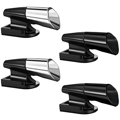 4 Pieces Car Save a Deer Whistle Mini Deer Horns Warning Wind Deer Whistle Automotive Safety Accessories for Truck Vehicle Car, Black, Silver