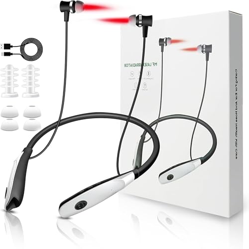 ZUSKYZU Tinnitus Infrarot OhrstöPsel, 2-in-1 Rotlichttherapiegerät für Nase Ohren,Rotlichtgerät für Tinnitus, Rotlicht Tinniplug Kopfhörer Gegen Tinnitus