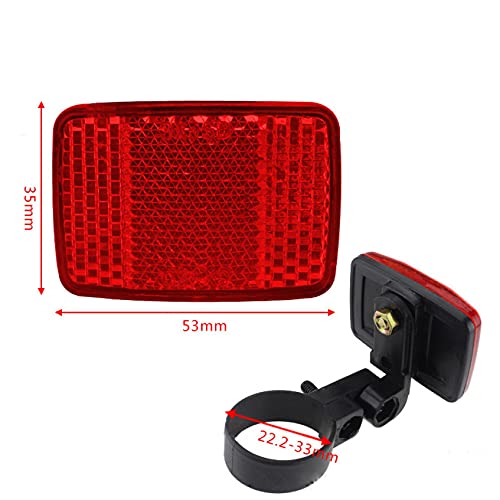 JKKJ Fiets voor en achter reflectoren voor stuur en zadelpen fiets reflectoren kit fiets veiligheidswaarschuwing… - Image 4