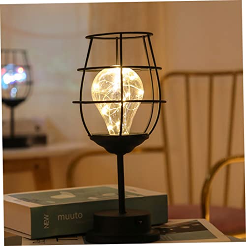 Snner 1Pc LED Bureaulamp Wijnfles Tafellamp Ijzer Wijn Flessen Decoratie Lamp Industriële Metalen Smeedijzeren Lamp… - Afbeelding 5
