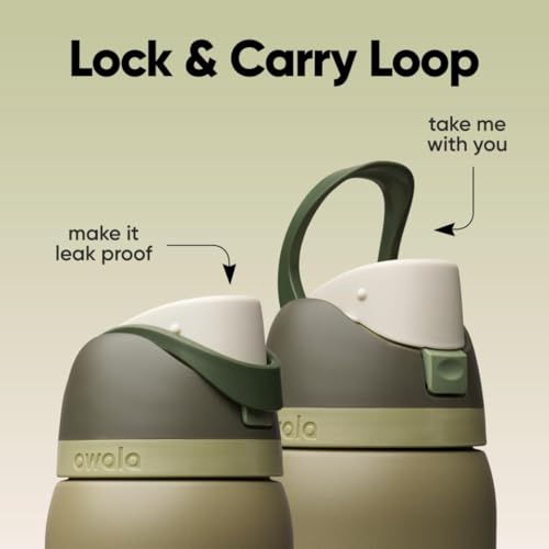 Image of Owala FreeSip Insulated Stainless Steel Water Bottle with Straw, BPA-Free Sports Water Bottle, Great for Travel, 32 Oz, Off Road