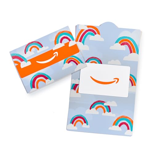 Amazon Physical Gift Card in Mini Envelope - Rainbows & Clouds | Celebration