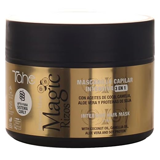Tahe Magic Rizos Mascarilla capilar intensiva 3 en 1 Intensive Mask, Mascarilla - Acondicionador - Leave-in (300 ml (Paquete de 1))