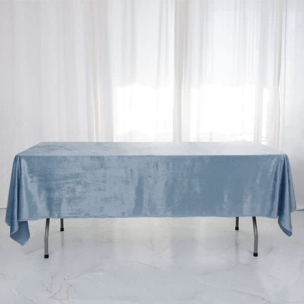 Tableclothsfactory Premium Velvet Dusty Blue 60" x 102" Rectangle...