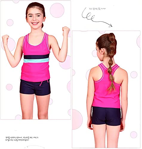 Image of Little Girls' Summer Swimwear Two Piece Boyshort Tankini Kids Swimsuit