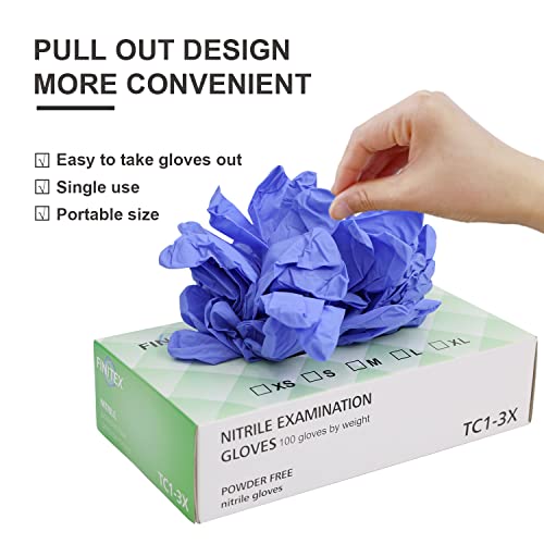 Finitex Nitrile Disposable Medical Exam Gloves - Purple 3.2 Mil Powder-Free Latex-Free Gloves 1000 Pcs Examination Home Cleaning Food Gloves (Medium) #TOP3