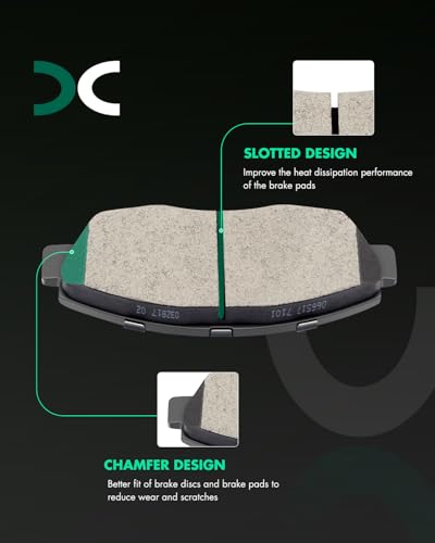 Image of SCITOO D537 D465 Front Rear Ceramic Brake Pads Sets Fit For Acura CL 1997-1999,For Honda For Accord 1991-1997