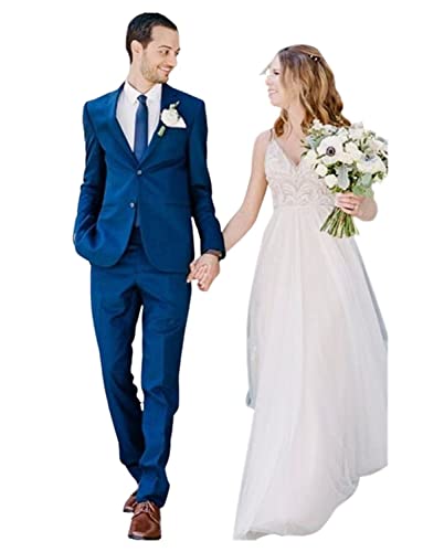 Costume de mariage homme deux boutons ensemble veste pantalon premium