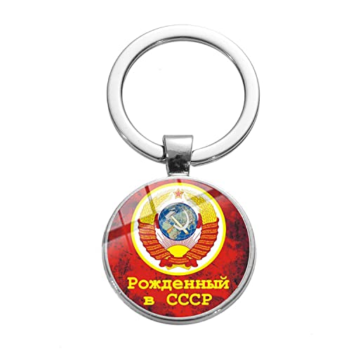 Classico URSS Sovietico Distintivi Portachiavi Falce Martello CCCP Russia Emblema