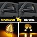 Dynamic Turn Signal Light Left and Right Sequential LED Side Mirror Lamps Clear Cover Lens for 68302828AA 68302829AA Compatible with 2010-2018 Do dge Ram 1500 2500 3500 4500 5500