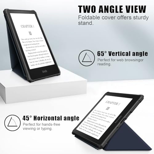 Image of ProElite Cover Case for Amazon Kindle Paperwhite 7 inch 12th Gen 2024, Smart Transformer Style Flip case Cover for Kindle Paperwhite 7 inch 12th Gen 2024, Navy