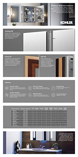 image for KOHLER 99003-NA Verdera Medicine Cabinet, 20 x 30-Inch, Anodized Alumi