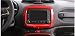 Dwindish ABS Dash Board Car DVD Player GPS Frame Trim Cover For Jeep Renegade 2015 Up Red