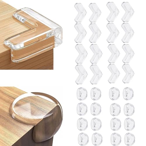 Image of 32 PCS Corner Protector Baby, Clear Table Corner Protectors Baby Proofing Baby Safety Products Baby Proof Corners and Edges Furniture Corner Protector