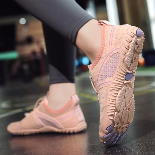 Image of Hiking Barefoot Shoes for Women Men Breathable & Non-Slip Athletic Barefoot Wide Toe Water Shoes Lightweight Perfect for Walking,Running,and Swimming