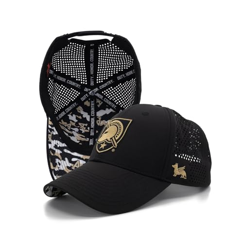 Nudge Printing West Point Hat Army Black Knights Performance Baseball Cap with Adjustable Snapback Closure (West Point Shield - Black Camo)