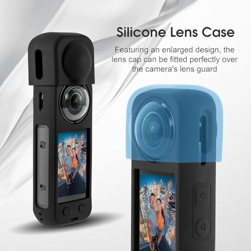 Image of Yantralay Premium Silicone Cover Case for Insta 360 X5 | Soft Protective Case with Lens Cap & Wrist Strap | Shockproof Precision Fit Camera Cover