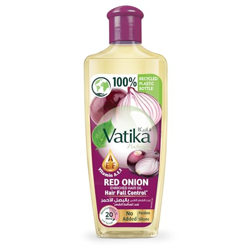 Vatika Naturals Onion Enriched Hair Oil 300ml | Nourishes Hair | Anti-Hair Fall Thinning & Split Ends