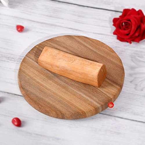 Image of Saudeep India Chandan Pata /Sandalwood Rubbing Stone with Original Chandan Stick (Brown)