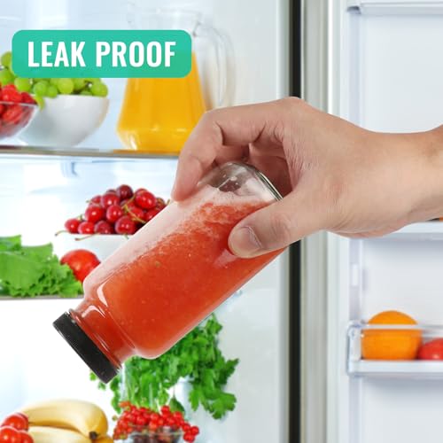 8 oz Glass Juice Bottles with Lids 3 Pack,Reusable Glass Drink Bottles,250ml Water Drinking Jars for Milk,Juicing,Kombucha,Ginger,Beverage Glassware,Juice Drinking Jars - Image 5