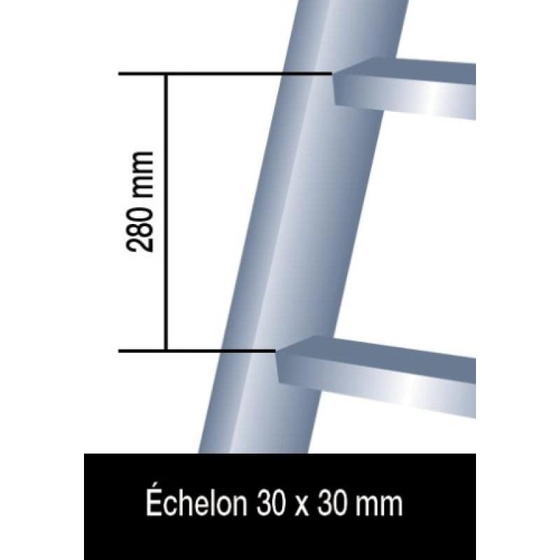 Tubesca - Echelle transformable 2 plans 9+9 échelons Haut. d'accès maxi 5,50m - PLATINIUM