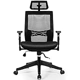 MEHRFACHE EINSTELLFUNKTION: Einstellung der Höhe von Gasdruckfeder Bürostuhl: 8 cm nach oben und unten. Die Höhe der Taillenstütze kann um 7 cm eingestellt werden, Bürostuhl verstellbare Armlehne können um 6 cm nach oben und unten verstellt werden, geeignet für Menschen unterschiedlicher Größe.