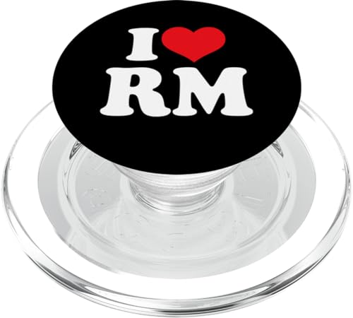 I Love RM, I Heart RM PopSockets MagSafe PopGrip for iPhone