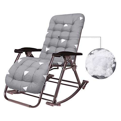 Silla mecedora portátil Bseack, silla de salón plegable, respaldo ajustable, silla para el hogar para el viejo hombre, capacidad de carga nominal para balcón de jardín, 180 kg
