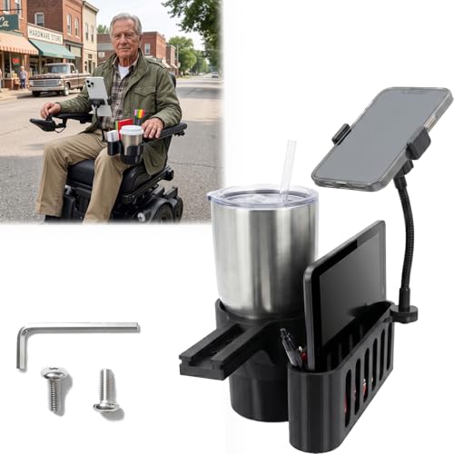 Permobil Cup Holder with Phone Slot