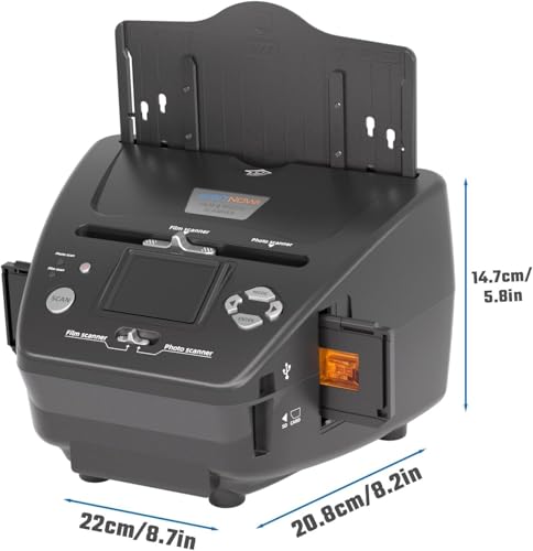 photo slide negative scanner scan 4x6 5x7 photos converts 35mm135 slides ampfilm negatives to digital 2434 lcd screen 4gb sd card included