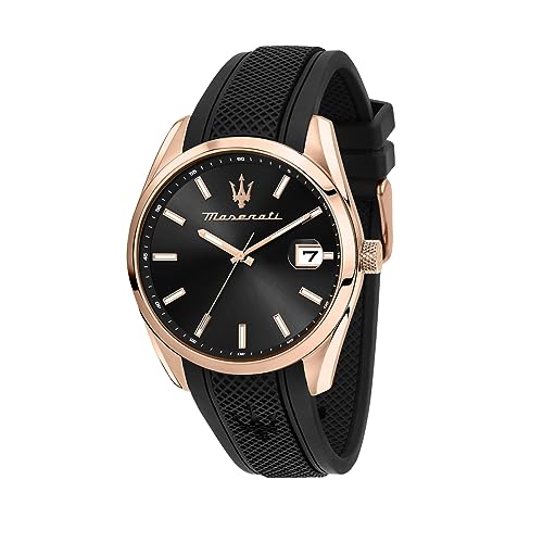 Maserati Silicone Classic Date Analog Dial Color Black Men Watch - R8851151002, Black Band (B0BW9V843K) Amazon Price History, Amazon Price Tracker