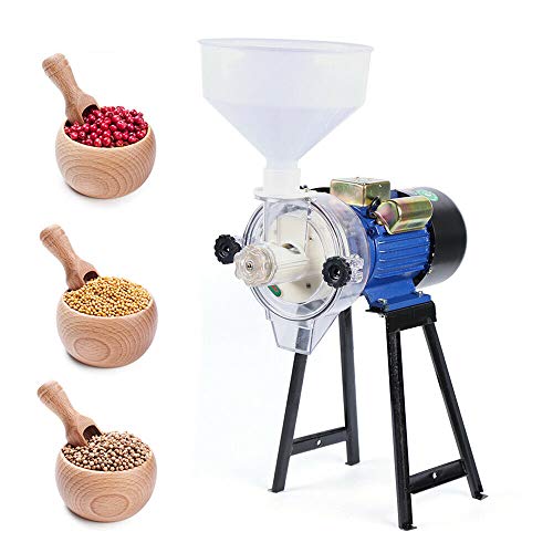 110V 2200W Wet Electric Grain Mill Commercial Grain Grinder Heavy Duty Mill Grinder Multifunction Feed Mill Cereals Grinder for Corn Grain etc. with Funnel