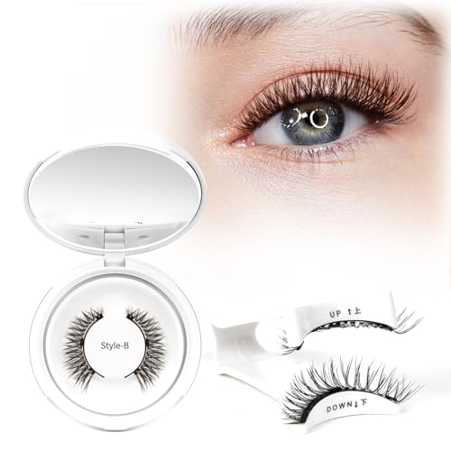 Crislashes Magnetische-Wimpern Set mit Applikator, Kein Kleber...