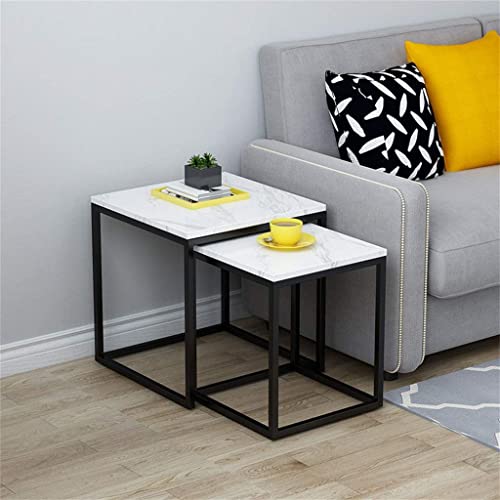 Table basse gigogne marbre et métal au design luxueux et structure stable - 3