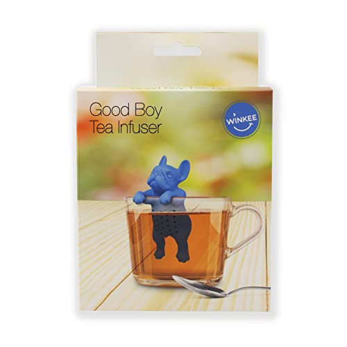 Winkee - Cute Animal Teesieb I Tee Ei für losen Tee I Tea Infuser lustig I Teesieb für Tasse I Gewürzsieb Silikon I Teekugel-Tier-Figur (Good Boy Dog)