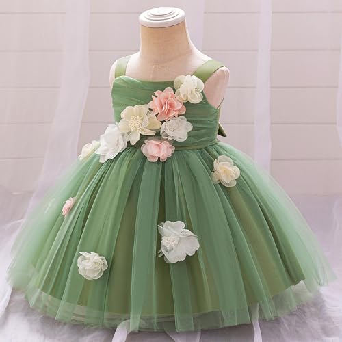 FYMNSI Toddler Girls Flower Birthday Dress Baby Ruffle Tulle Tutu Dresses Princess Pageant Formal Wedding Party Prom Gown3