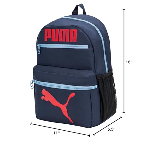 Image of PUMA Kids' Meridian Backpack, Youth Size, Navy /Red