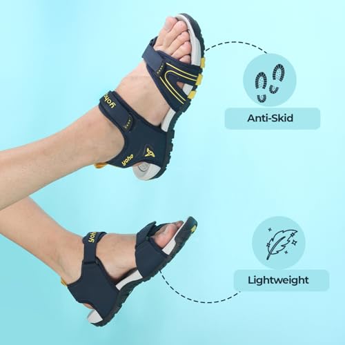 Image of YOHO TrailMark 002 Sports Sandals for Men | Comfortable & Lightweight | Flexible & Breathable | Footpharma footbed | Anti-Skid Footwear for Trekking, Hiking & Outdoor
