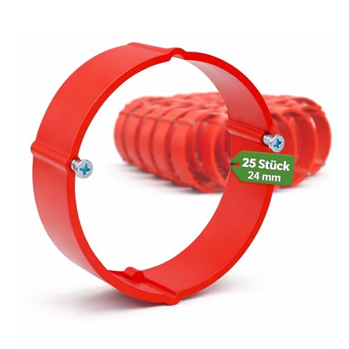 Elektro Butler Putzausgleichsring 60 mm Ausgleichsring für Unterputzdosen und Hohlwanddosen Kunststoffring für Gerätedosen (25 x Putzausgleichsring - 24 mm)