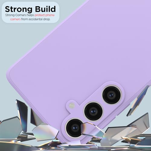 Image of Outlouders Back Cover for Samsung Galaxy S23 FE 5G | Camera Protection | Durable Soft Matte Silicone Bumper Case (Purple)