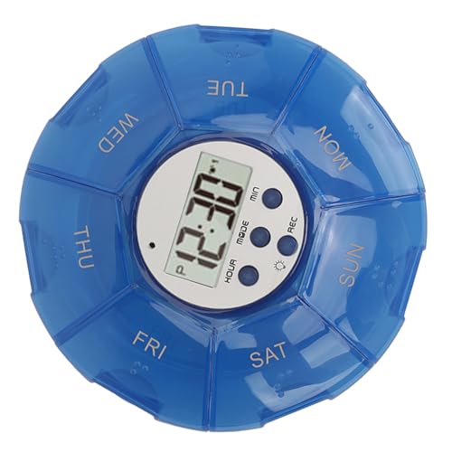Spyminnpoo SPYMINNPOOVXFWI5HNKZ-12 Pill Case With Alarm, Setting Up Voice Reminders For Medication Times Pill Dispenser Medicine Reminder Alarm thumb #3