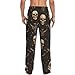 VOSERY Mens Pajama Pants - Fashion Pirate Style Skull Print Pjs Sleep Bottoms for Mens Lounge Pants with Pockets Black
