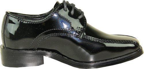 Vangelo Men Tuxedo Shoe Tux-5 Fashion Square Toe For Wedding Formal Event Black Patent 17M #TOP3