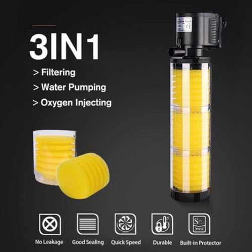 Image of VAYINATO (LY-3310 | 25W | 1200L /Hr | Fit for 3.5 Feet Tank) Multi Function Powerful Aquarium Internal Filter, Ultra Quiet Design and Fully Submersible By Petzlifeworld