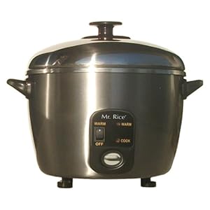 3 Cups Stainless Steel Cooker and Steamer with Stainless Steel Inner Pot