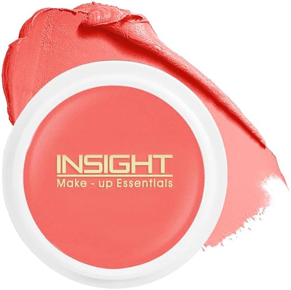 INSIGHT Cosmetics Blusher - Soft Salmon| Dewy Finish|Infused with Vitamin E| Multi Use |Super Pigmented -3.5g