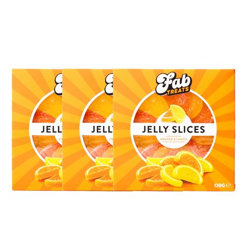 Jelly Slices Orange and Lemon Slices suitable for Vegetarians (3 Pack Orange and Lemon 110g)